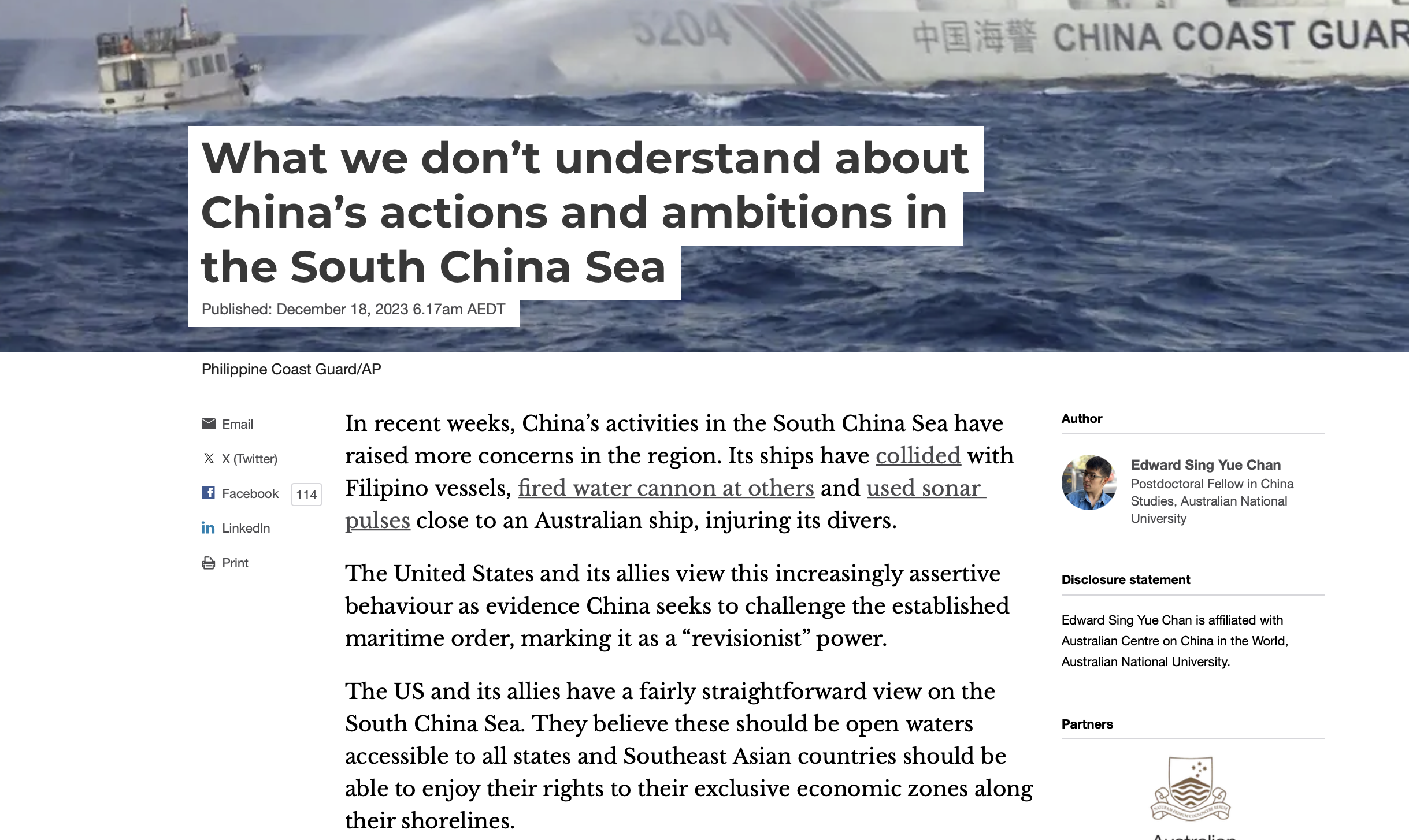 What we don’t understand about China’s actions and ambitions in the South China Sea